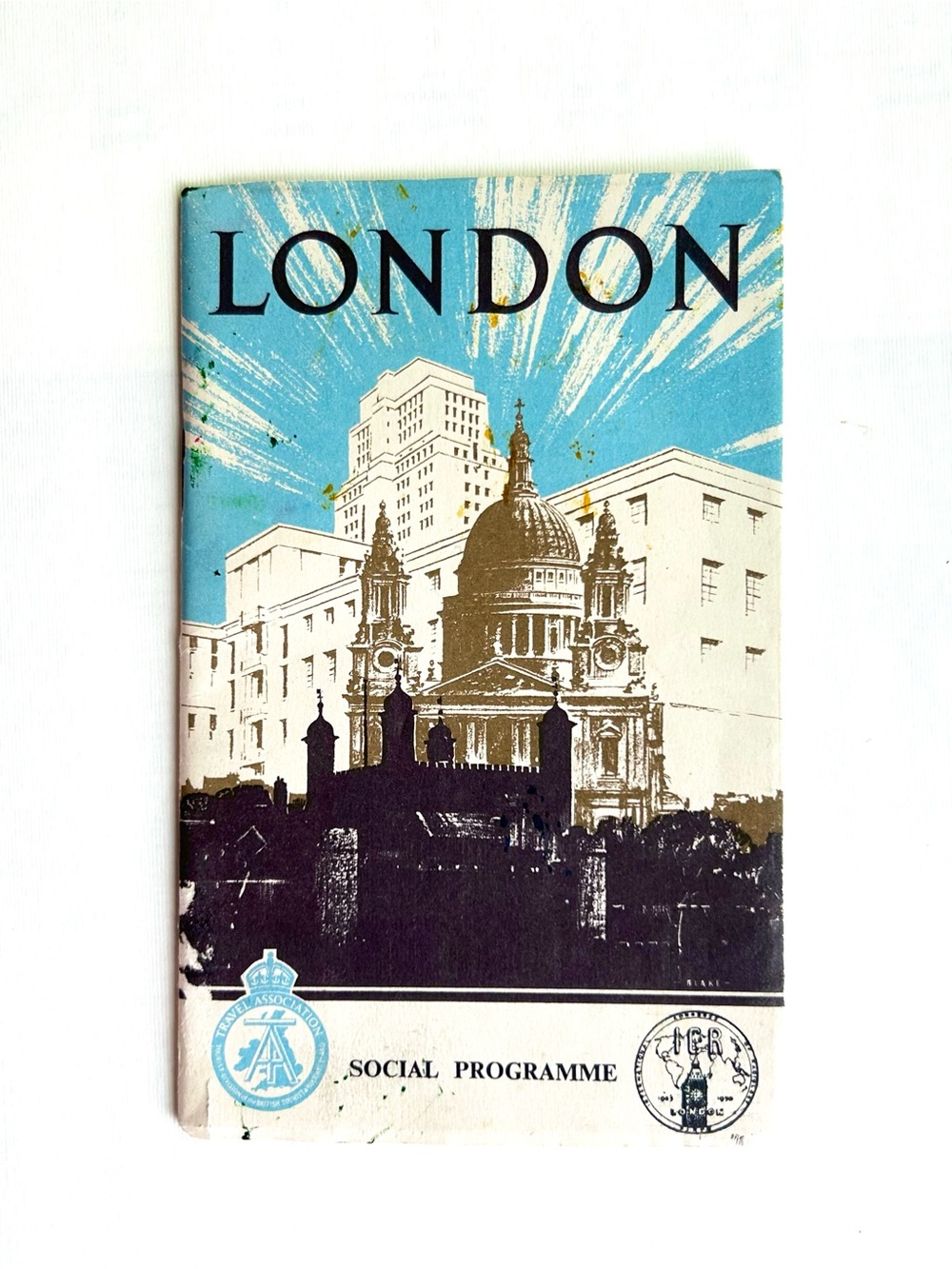 Vintage London Travel Guide 1949 2 with Fold Out City Maps Tube Map Photos